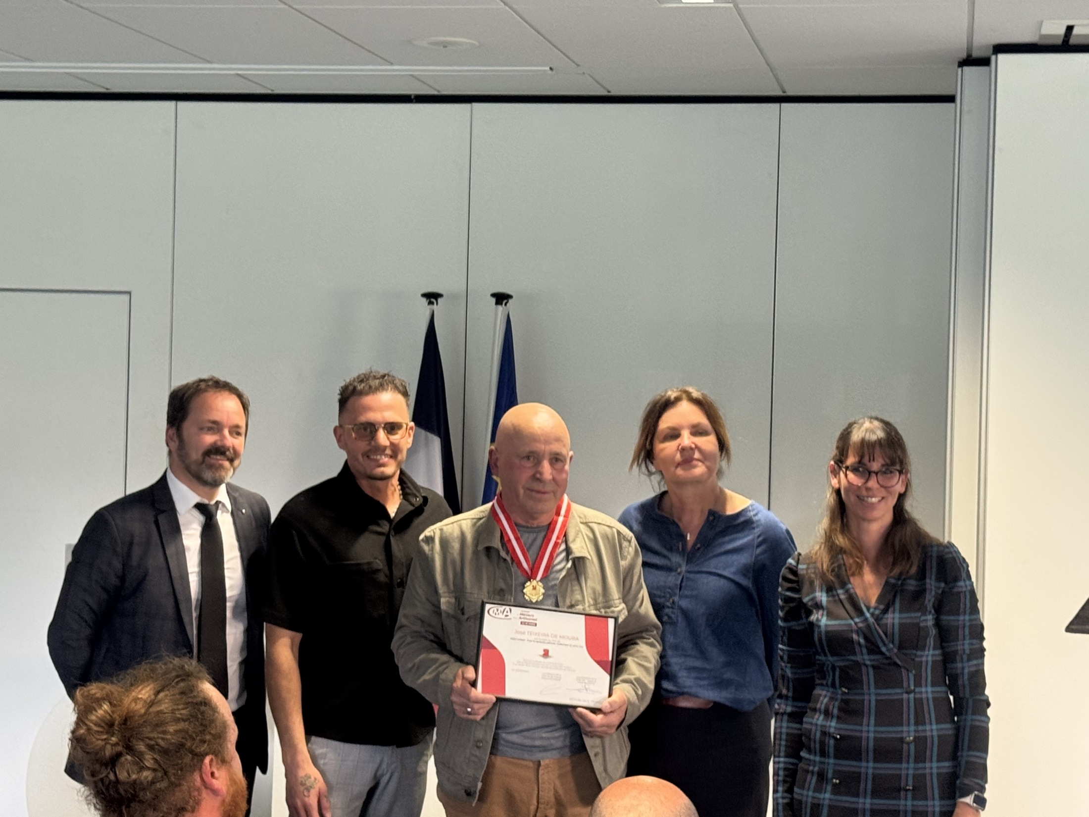 José Teixeira de Moura lors de la remise de son titre de Maître artisan en 2026